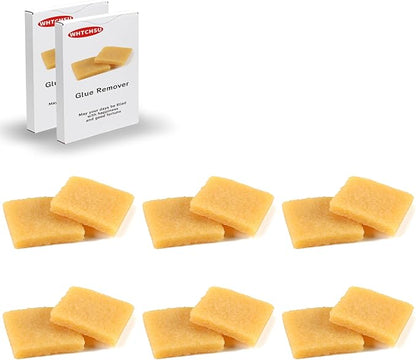 WHTCHSU 12 pcs Glue and Residue Eraser Rubber Cement Cleaner for Removing Adhesive and Residues from Paper Plastic and More
