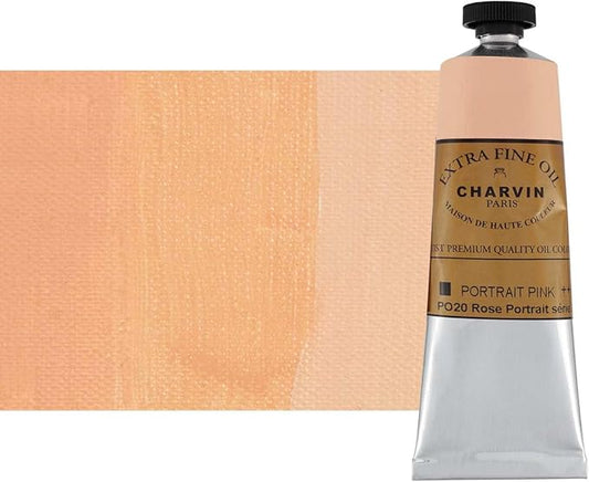 Charvin Extra Fine Oil Paint, Portrait Pink 60 ml - Triple-Milled, Rich Texture, Poppy Oil-Based, Light-Fast, Handmade, Archival Quality