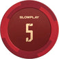 SLOWPLAY Godel Clay Poker Chips, 14 Grams Heavyweight Clay Composite, 40mm Large Chips in Bulk, Pack of 50 with Denomination of 5