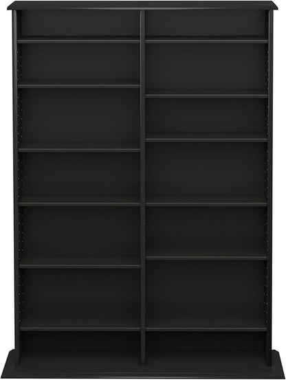 Prepac 2 Column Display Cabinet Media Storage, 38.75" Wide, Black
