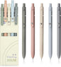Gel Pens, 5 Pcs 0.5mm Fine Point Smooth Writing Japanese Cute High-End Series Black Ink Pens for Journaling Note Taking, School Office Supplies for Women Men (5 Pcs Morandi)