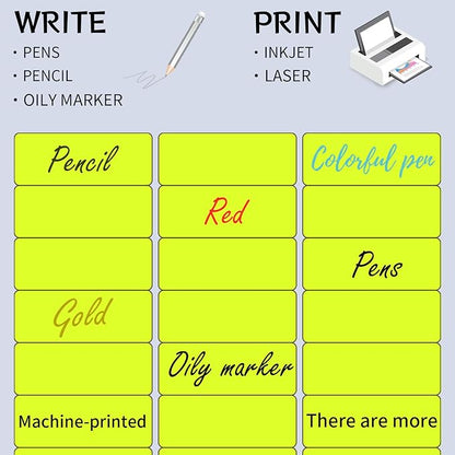 STARLIBOO 1" x 2-5/8" Address Labels- Neon Color Fluorescent Mailing Labels Stickers for Laser/Ink Jet Printer 8.5"×11"- Fluorescent Yellow