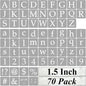 1.5 Inch Alphabet Letter Stencils for Painting - 70 Pack Letter and Number Stencil Templates with Signs for Painting on Wood, Reusable Letters and Numbers Stencils for Chalkboard Wood Signs & Wall Art
