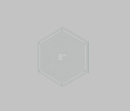 Hexagon Quilting Template Set - 5" with 1/4" Seam Allowance - Durable Acrylic Templates for Quilting, Patchwork, Crafting, & Sewing Projects - Clear Templates for Accurate Designing