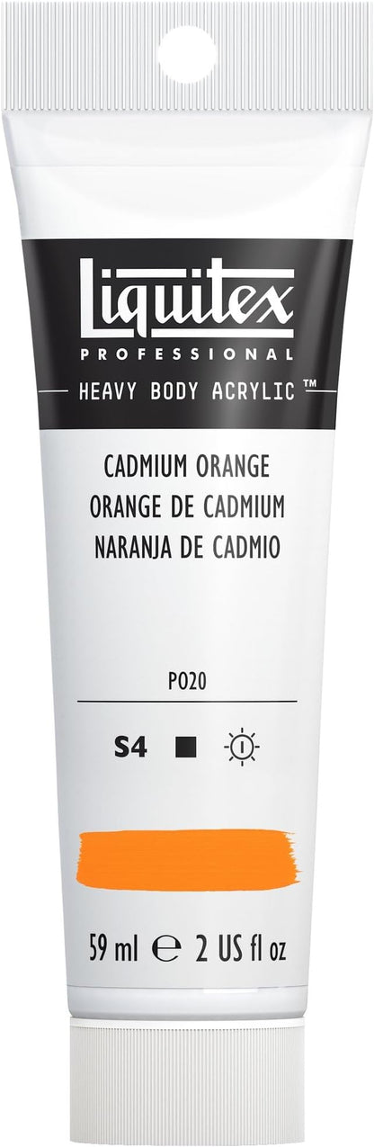 Liquitex Professional Heavy Body Acrylic Paint, 2-oz (59ml) Tube, Cadmium Orange