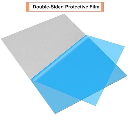 6061 T651 Aluminum Sheet Metal 11 x 15 x 1/8 (0.125”) Inch Heat Treatable Rectangle 3MM Flat Plain Aluminum Metal Plate for Crafting, Industrial, Covered with Protective Film