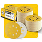 100PCS 5 Inch 800 Grit 125mm 8 Hole Sanding Discs Sandpaper - Premium Gold Round Hook and Loop for Random Orbital Sander - Ideal for Wood, Metal, Automotive