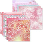 Origami 6x6 Paper Kit 50 Sheets 12 Vivid Colors Double Sided Printed Traditional Patterns Square for Arts Crafts Projects, Japanese Sakuras Flowers Chiyo
