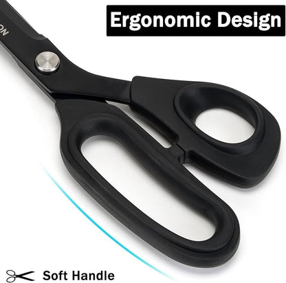 8.5 Inch Tailor Scissors All Purpose, Heavy Duty Premium Stainless Steel Scissors, Comfort Grip Handles for Fabric, Leather, Sewing & Crafting
