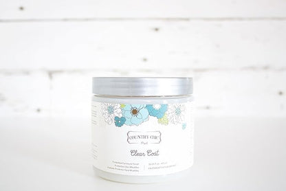 Clear Coat Pint (16oz) - Eco-Friendly Clear Satin Sheen Top Coat for Chalk Style Wood Furniture Paint, Non-Yellowing Waterproof Finish, Easy Application