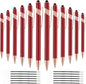 12 PCS 2 in 1 Stylus Ballpoint Pen with Stylus Tip, 1.0 mm Black Ink Metal Pen Stylus Pen for Touch Screens (Rose Gold & Red)