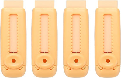 PATIKIL 4 Pack Erasers, Sliding Retractable Eraser Push Pull Cute Pencil Erasers Soft Large Easy to Clean with Plastic Sleeve for Sketching Drawing Artists Teacher Pencils, Orange