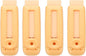 PATIKIL 4 Pack Erasers, Sliding Retractable Eraser Push Pull Cute Pencil Erasers Soft Large Easy to Clean with Plastic Sleeve for Sketching Drawing Artists Teacher Pencils, Orange