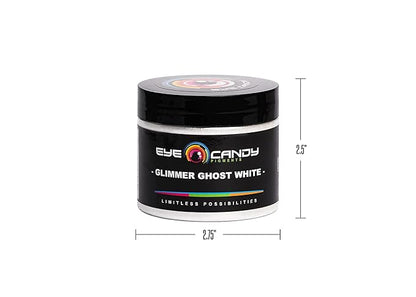 Eye Candy Pigments Premium Ghost Mica Powder - Glimmer White (50gr) - for Epoxy, Resin, Soap, Paint, Woodworking, Acrylic Pouring, Bath Bombs, Fishing Lures - DIY Arts and Crafts Additive