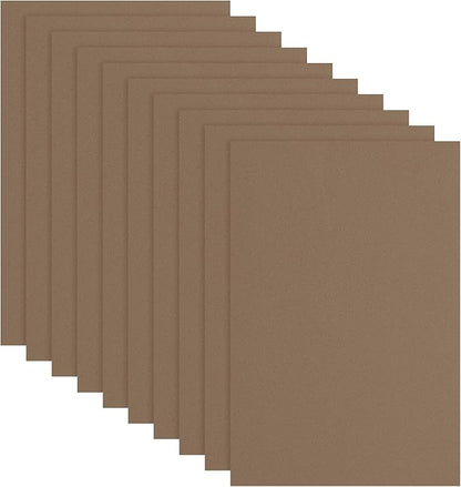 uxcell 10 Pcs Brown EVA A4 Foam Sheets Crafts, 12 x 8 Inch Foam Paper for DIY Crafts Project Classroom Scrapbook Art Cards Home Office Decoration (2mm Thick)