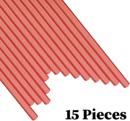 Wax Seal Sticks, Afobby 15 Pieces Glue Gun Sealing Wax Sticks for Wax Seal Stamp, Red Orange Wax Sealing Sticks for Wedding Invitations, Cards, Envelopes