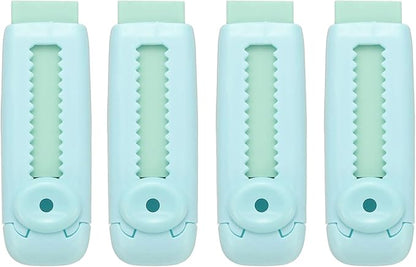 PATIKIL 4 Pack Erasers, Sliding Retractable Eraser Push Pull Cute Pencil Erasers Soft Large Easy to Clean with Plastic Sleeve for Sketching Drawing Artists Teacher Pencils, Green