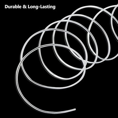 4 Pcs Aluminum Craft Wires, 3mm*10m, 2mm*5m, 1.5mm*5m, 1mm*5m, Bendable Craft Wire for Sculpting Armature DIY Jewelry Making (Silver)
