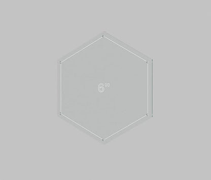 Hexagon Quilting Template Set - 5", 6", 7", 8" Sizes with 1/4" Seam Allowance - Durable Acrylic Templates for Quilting, Patchwork, Crafting, & Sewing Projects - Clear Templates for Accuracy