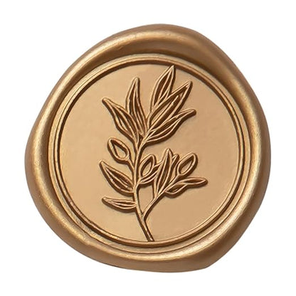 PONATIA Antique Gold Wax Seal Stickers - 50 Pcs Self- Adhesive Wedding Seal Stickers, Perfect for Wedding Invitation Cards, Envelopes Christmas Cards, Gift Wrapping, Party Menu Decor