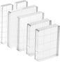 6 Pcs Acrylic Stamping Block Square Clear Stamping Block Tools with Grid Lines Acrylic Blocks Insert Decorative Stamp Blocks Essential Stampings Tool for Scrapbooking Crafts Making DIY Craft