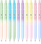 Gel Pens, 10 Pcs Medium Point Smooth Writing Pens Cute Pens for Women, High-End Series 0.7mm Black Ink Pens for Journaling Note Taking, School Office Supplies (10 Pcs Gradient)