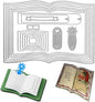 Book Cutting Dies,Bookmarks Tags Banner Die Cuts Metal Embossing Stencils Template Mould for Card Scrapbooking and DIY Craft Album Paper Card Decor