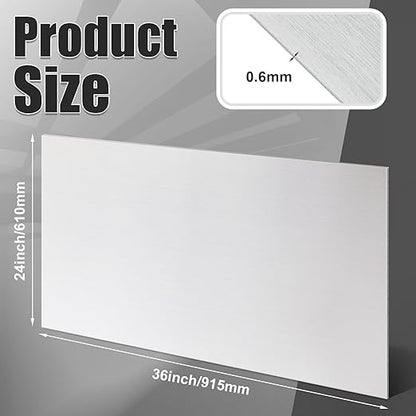 1 Pcs 430 Stainless Steel Sheet Metal 12 x 4 Inches 24GA Metal Plates Panel #4 Brushed Finish Magnetic Mount Board Wall Food Truck Restaurant Crafting Kitchen Floor Trailer Garage Gym