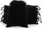 Velvet Drawstring Jewelry Bag, 50Pcs Black Dice Bag, 5x7 Tarot Card Pouch, Or Wrapping Halloween Party Favors, Mojo, Small Bussiness, Jewelry, Rings, For Church