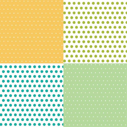 Pattern Paper Pad 6x6 - Spring Summer Brights Basics Spots Scrapbooking Card Making Craft, Single-Sided Scrapbook Premium Paper Collection, Cute Origami Paper Decoration Supplies – 24pcs