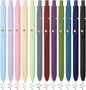 FIOVER Colored Pens, 12 Pack Colorful Gel Pens, Quick-Dry 0.7mm Medium Point for Journaling, Note Taking, Doodling, Aesthetic Office School Supplies, Gifts for Women Men