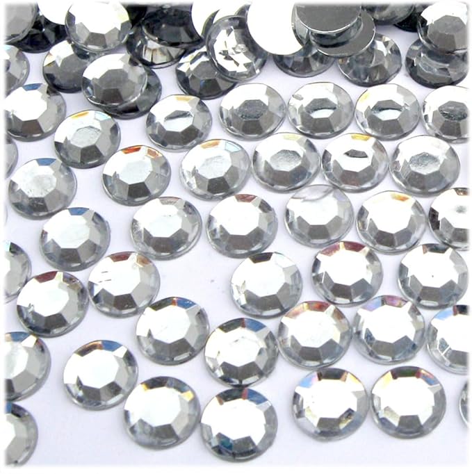The Crafts Outlet 144pc Rhinestones Round 10mm - Flatback Champagne