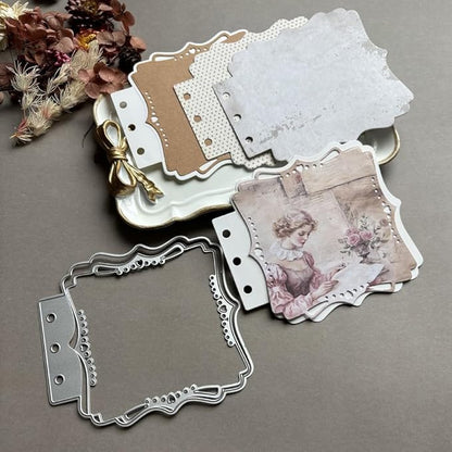 Square Framed Loose-Leaf Die Cuts for Card Making, Vintage Cutting Dies DIY Album Scrapbooking Decor Paper Craft Metal Die Cuts Party Wedding Decorations
