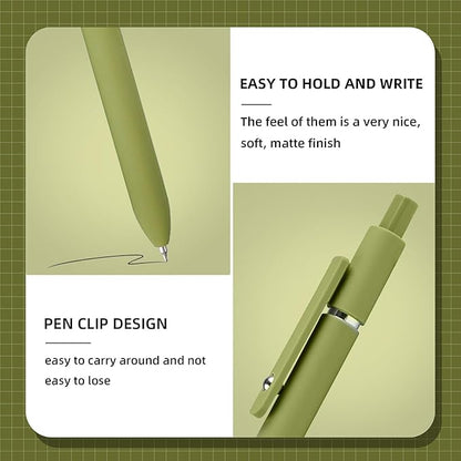 Gel Pens, 10 Pcs 0.5mm Fine Point Smooth Writing Pens High-End Series Black Ink Pens for Journaling Note Taking, School Office Supplies for Women Men (10 Pcs Mixed colors)