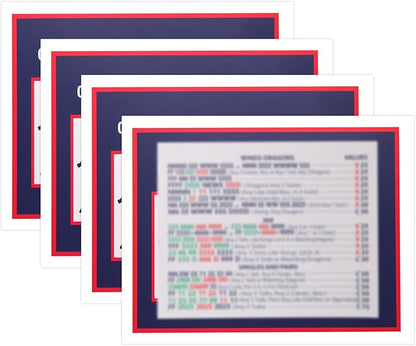Mahjong Cards 2025, 4pcs Official Revision - American Mah Jongg Rule Card Set - Large Print, Easy-to-Read
