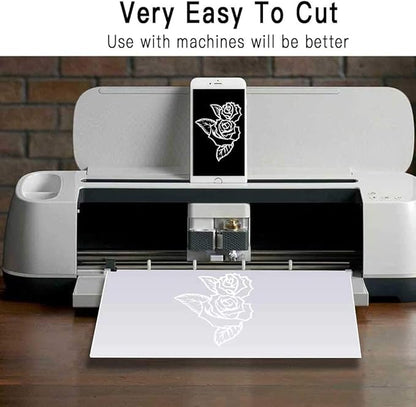 EGOSKY 26 Pack 6 Mil Mylar Sheets, 12" x 12" Clear Blank PET Blank Stencil Material, Make Your Own Stencil for Silhouette, Cricut Vinyl