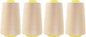 Mandala Crafts 4 Pack of Serger Threads Cones Spools - 40S/2 24000 Yards Polyester Natural Threads for Sergers Machine and Overlock Quilting Sewing Machine
