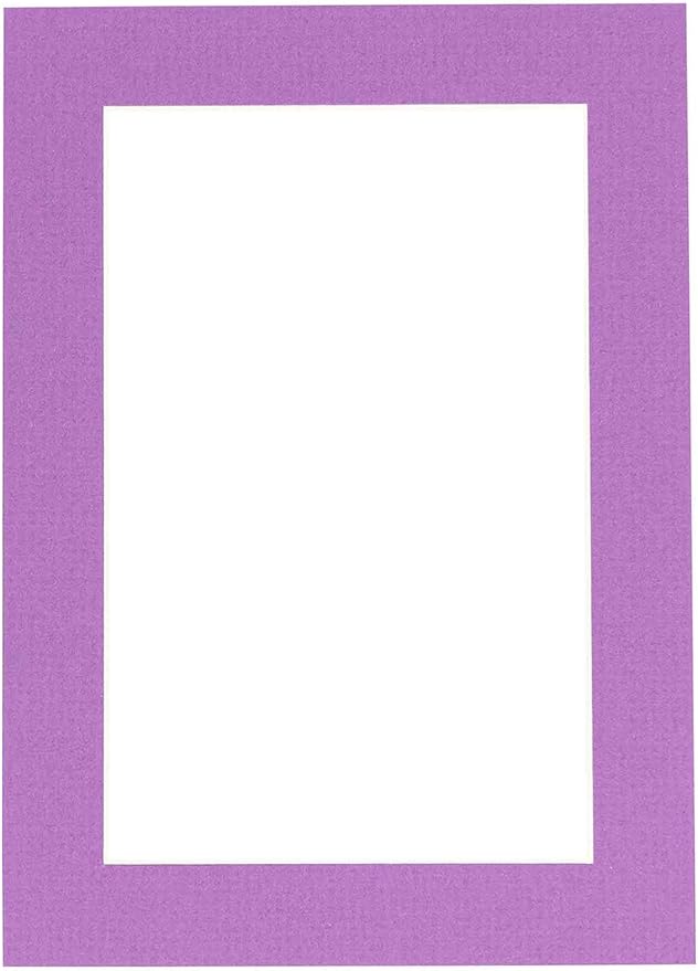 6x8 Mat for 8x10 Frame - Precut Mat Board Acid-Free Dark Purple 6x8 Photo Matte Made to Fit a 8x10 Picture Frame, Premium Matboard for Family Photos, Show Kits, Art, Picture Framing, Pack of 1 Mat