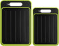 Cutting Board Double Sided,2 Pcs Vegetable Board With Sharpening Stone,Large Size+Small Size,Food Grade Stainless steel and Wheat straw PP Material,Eco-Friendly (black)