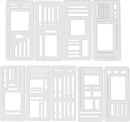 Handcrafted Flexible Record Template, Flexible Drawing and Checklist Template, Reusable, Compatible with Coil Reel and Ring Plan templates (Full Set of 9)