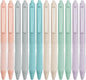 Linbsunne Ballpoint Pens Medium Point 1mm Black Pen with Super Soft Grip Ball Point Pen for Men Women Retractable Pens (12-pack)