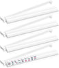 Mahjong Racks with Pushers Set of 4, Mahjong Tile Pushers and Racks, Acrylic Majiang Tile Holders Accessories (White)