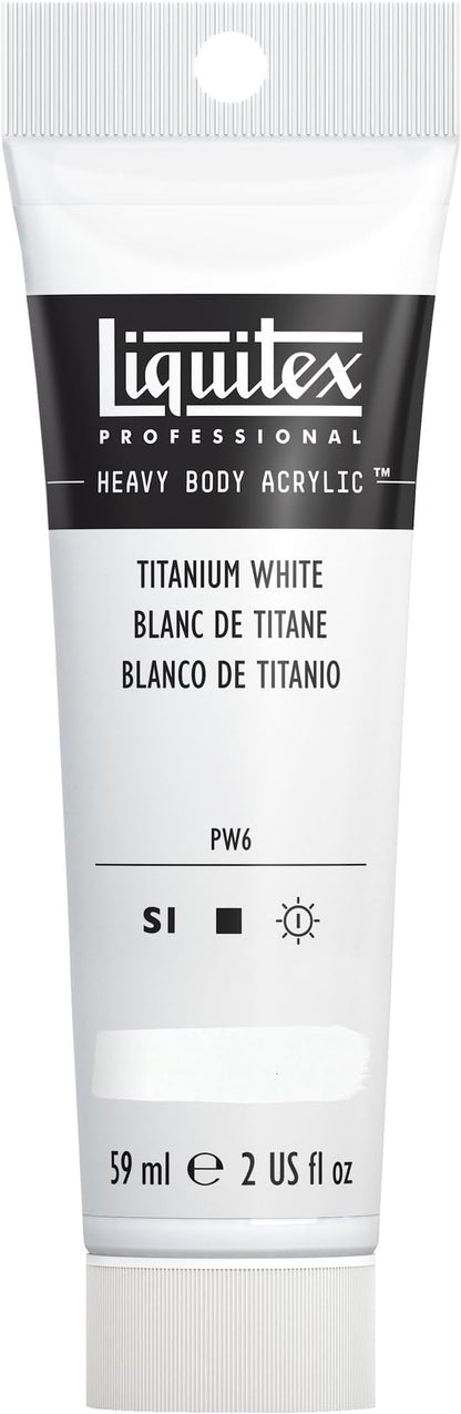 Liquitex Professional Heavy Body Acrylic Paint, 2-oz (59ml) Tube, Titanium White