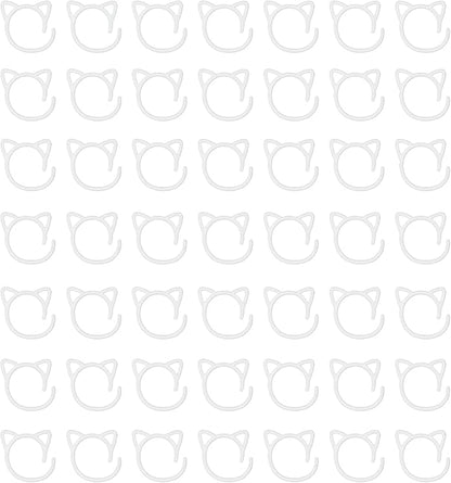 uxcell 50pcs Stitch Markers, Spiral Stitch Markers Crochet Needle Clip Counter Knit Ring Crochet Locking Sewing Accessories for DIY Handcraft Knitting and Crocheting, White