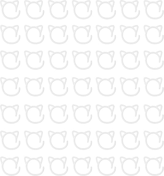 uxcell 50pcs Stitch Markers, Spiral Stitch Markers Crochet Needle Clip Counter Knit Ring Crochet Locking Sewing Accessories for DIY Handcraft Knitting and Crocheting, White