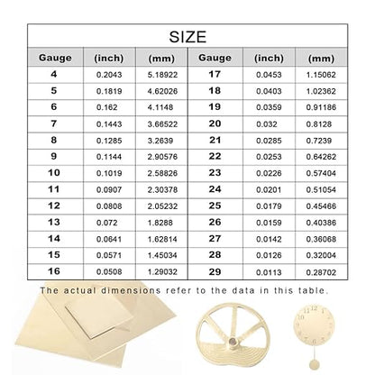 8 Gauge Brass Sheet，H62 Brass Plates Metal 0.118" Thickness x 3.9" Width x 3.9" Lenght, for Models, Crafts, Repairs, Electrical, 2Pcs