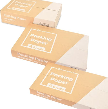 HANA PAPER 30.5" x 17" Large Size (150 sheets, 5.5lb) Packing Paper Sheets for Moving, A grade of Newsprint paper for wrapping, storage, shipping. Box packaged. Ideal for wrap dish, glassware.
