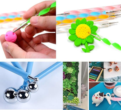 14 Pcs Dotting Tools Ball Styluses with Box, Dotting Tools Set Rock Painting, Pottery Clay Modeling Embossing Nail Art