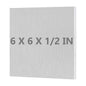6061 T651 Aluminum Sheet Metal 6 x 6 x 1/2 (12.7MM) Inch Heat Treatable Rectangle 0.50" Thick Flat Plain Aluminum Metal Plate for Crafting, Industry, Covered with Protective Film