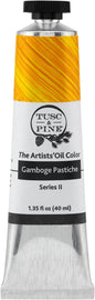Tusc & Pine Artist Oil Paint - Gamboge Pastiche, 40 ml, Non-Yellowing, Rich & Creamy Consistency, Maximum Pigment Load, Small Batch Milled Oil Paints Made in the USA for Professional Artists